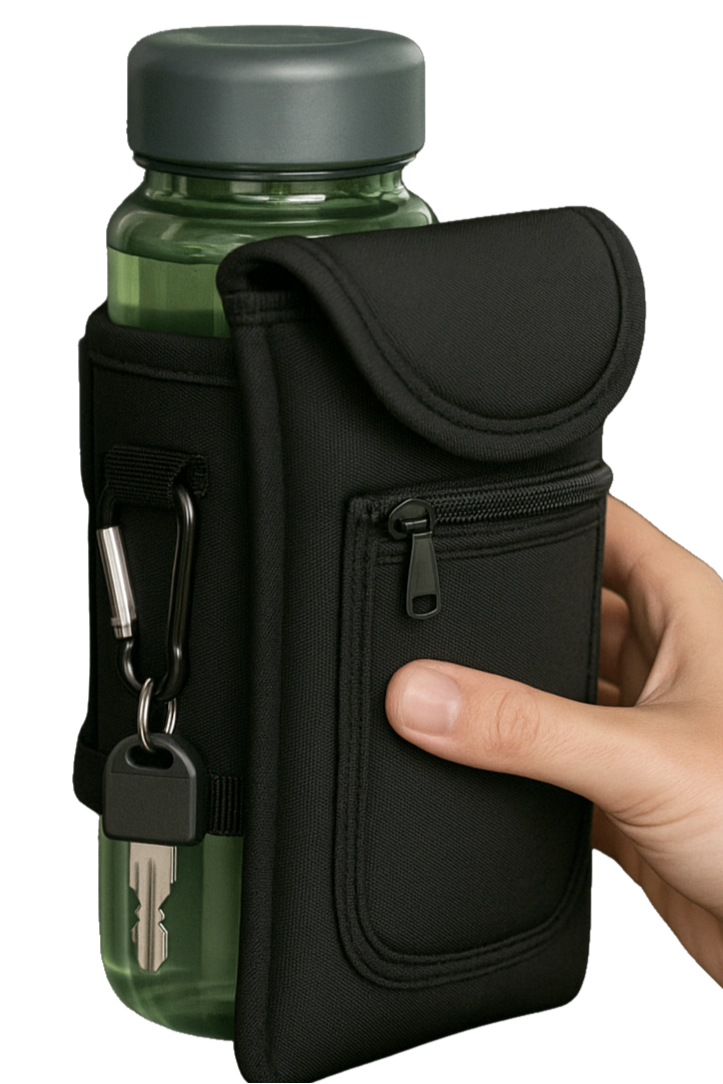 Suporte Magnético para Garrafa e Celular GymMag | Hidratação e tela à mão