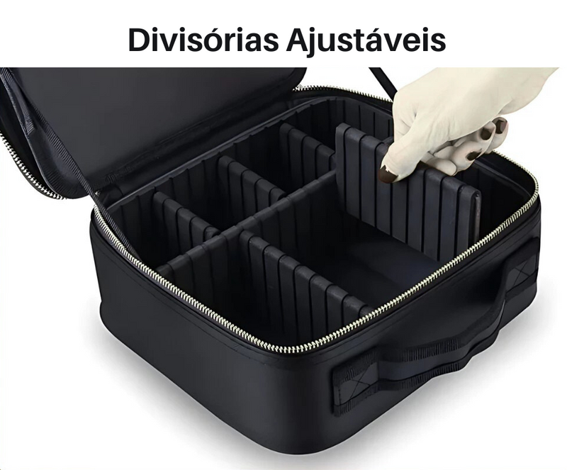 Maleta  de Maquiagem com Espelho e Led DivaLux | Sua Maquiagem Sempre Perfeita