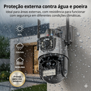 Câmera de Segurança SmartHome  | Câmera Externa 4K Ultra HD com Lente Dupla, Sirene e Alerta Inteligente iCSee