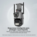 Câmera de Segurança SmartHome  | Câmera Externa 4K Ultra HD com Lente Dupla, Sirene e Alerta Inteligente iCSee
