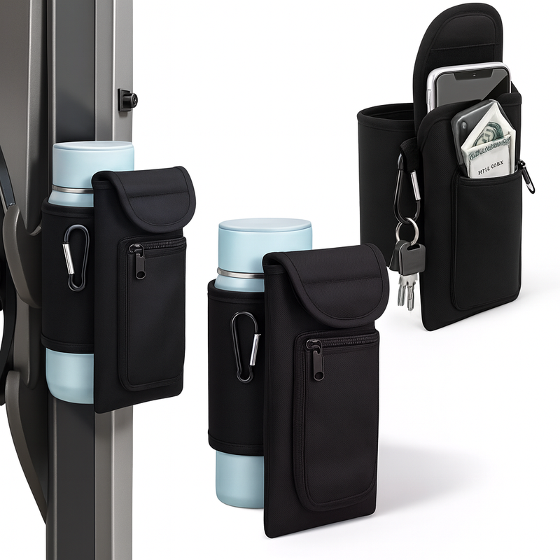 Suporte Magnético para Garrafa e Celular GymMag | Hidratação e tela à mão