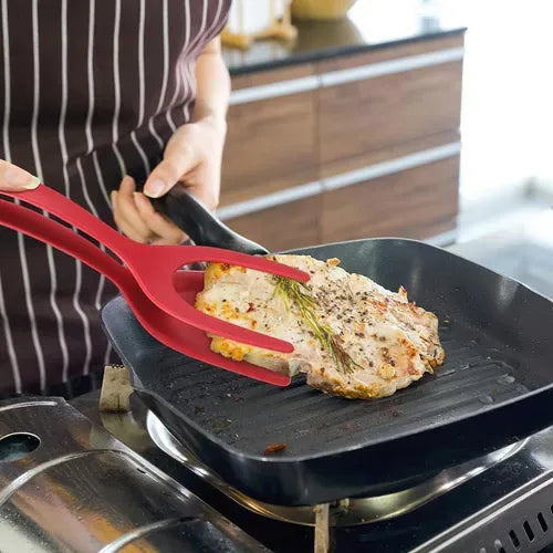Espátula 2 em 1 DuoFlex | Agarra, Vira e Serve com Facilidade